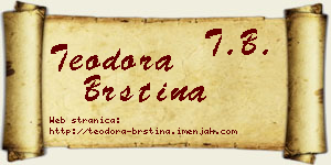 Teodora Brstina vizit kartica